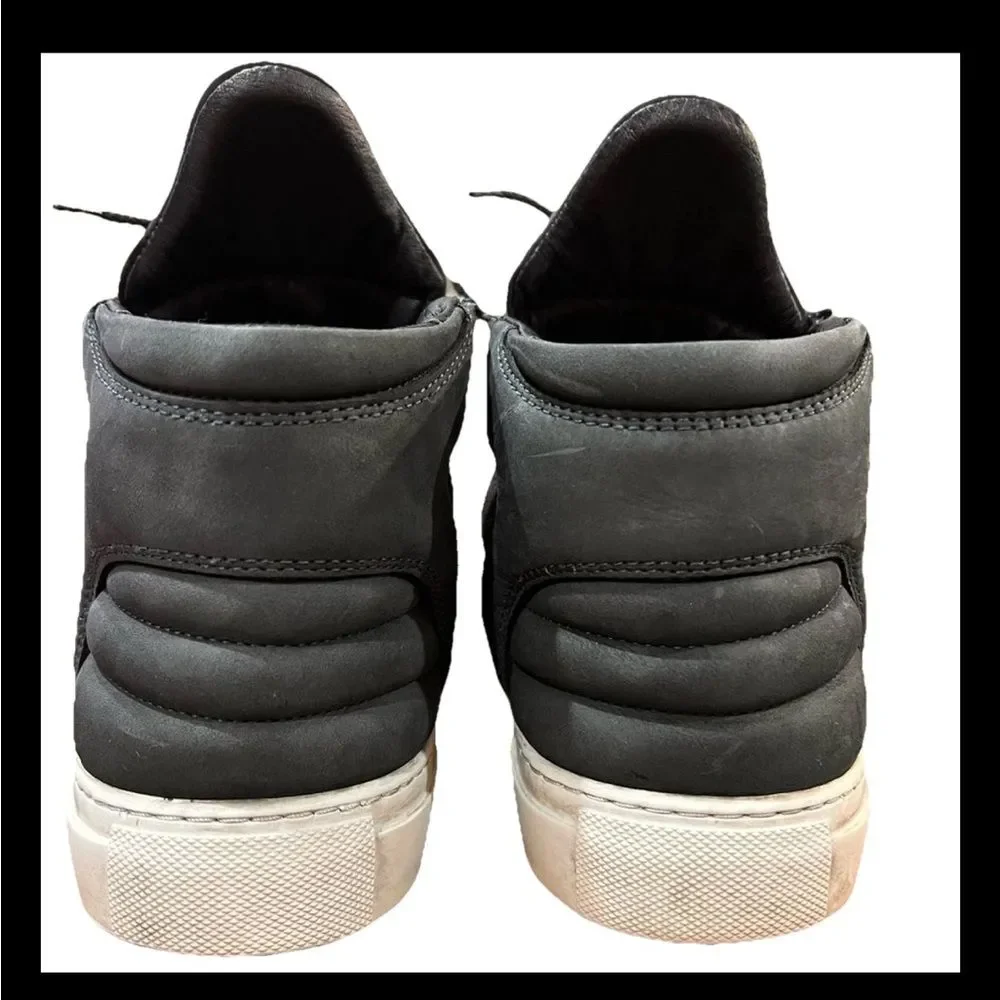 Filling Pieces High Top Sneakers US 11.5–12 Navy Suede Leather Handmade Portugal